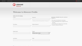 Sitecore Profile: Signup