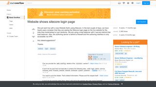 Website shows sitecore login page - Stack Overflow