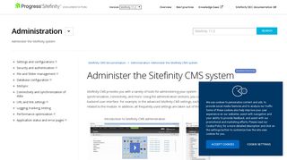 Administration - Sitefinity CMS - Progress Software Corporation