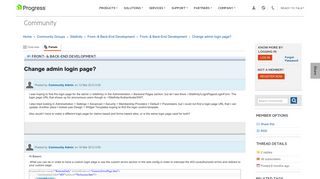 Change admin login page? - Front- & Back-End Development - Front ...