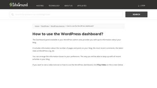 How to use the WordPress dashboard? - SiteGround