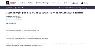 Custom login page to POST to login.fcc with Secure - CA Knowledge