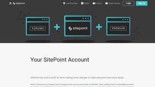 Your SitePoint Account — SitePoint