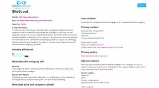 SiteScout - Company Info - Evidon