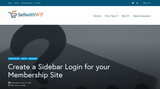 Create a Sidebar Login for your Membership Site – Sell with WP