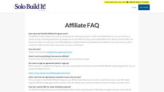 SiteSell Affiliate FAQ | Build An Online Business With SiteSell