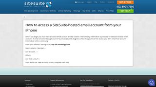 How to access your SiteSuite email from your iPhone