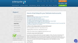How to setup email for your SiteSuite email account