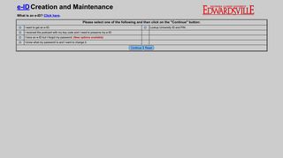 e-ID Creation and Maintenance - SIUE