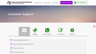 Customer Support FAQs - American Dental Software