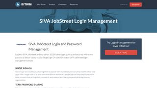 SiVA JobStreet Login Management - Team Password Manager - Bitium