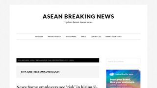 Siva jobstreet employer login – Asean Breaking News