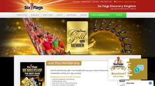 Gold Plus Membership | Six Flags Discovery Kingdom