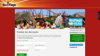 Create An Account | Six Flags Read to Succeed