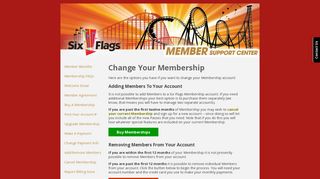 Change Your Membership - Six Flags Membership Support Center