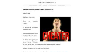 Six Pack Shortcuts Review - A look into Mike Chang's fitness system