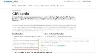 Gift cards – SIX Payment Services