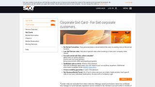 Corporate Sixt Card