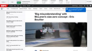 'Big misunderstanding' with McLaren's size zero concept - Eric Boullier