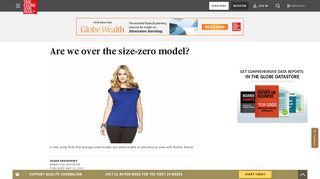 Are we over the size-zero model? - The Globe and Mail