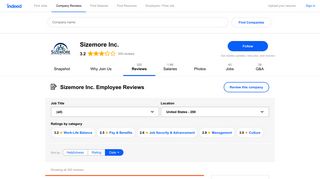 Working at Sizemore Inc.: 197 Reviews | Indeed.com