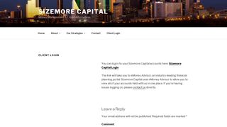 Client Login – Sizemore Capital