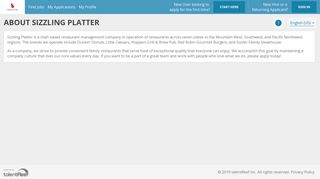 About Sizzling Platter - talentReef Applicant Portal