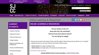 SJCC - Online Learning & Resources