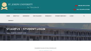 Vcampus – Student Login - St. Joseph University In Tanzania