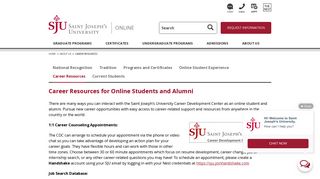 Career Resources for Online Students and Alumni | Saint ... - SJU Online