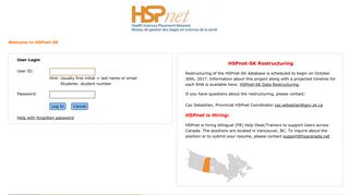HSPnet Login - Saskatchewan - BCIT
