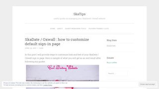 SkaDate / Oxwall : how to customize default sign-in page | SkaTips