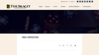 Email Verification - The Skagit Casino Resort