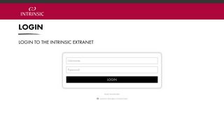 Intrinsic Extranet: Login
