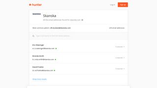 Skanska - email addresses & email format • Hunter - Hunter.io