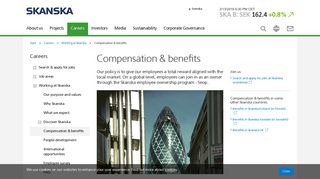 Compensation, benefits & Seop employee ownership ... - Skanska