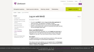 Lånekassen - Log on with MinID