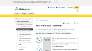 How to file your tax return | Skatteverket