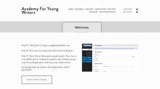Parent Pupil Path Login — Academy For Young Writers