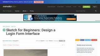 Sketch for Beginners: Design a Login Form Interface - Web Design Tuts