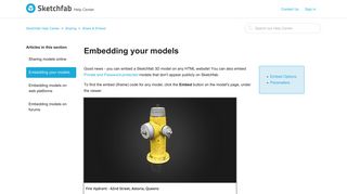 Embed Models – Sketchfab Help Center