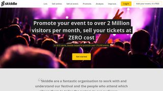 Skiddle Promotion Centre: Sell tickets & Event Promotion