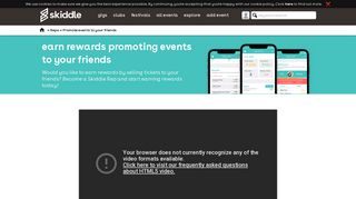 Promote events to your friends | Become a Skiddle rep