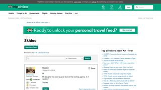 Skidoo - Air Travel Message Board - TripAdvisor