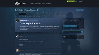 Can't log in SKILL :: SKILL - Special Force 2 ... - Steam Community