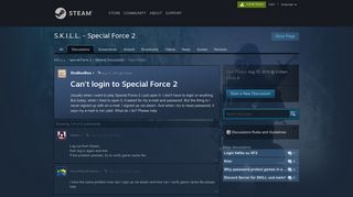 Can't login to Special Force 2 :: SKILL - Special ... - Steam Community