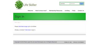 Sign In - Life Skiller