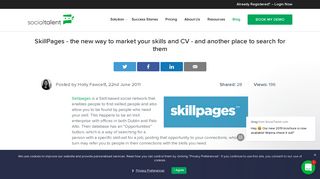 SkillPages - the new way to market your skills and CV - and another ...