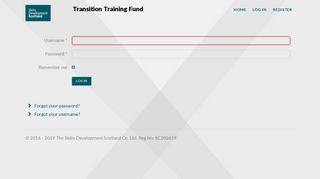 Log In - Transition Training Fund