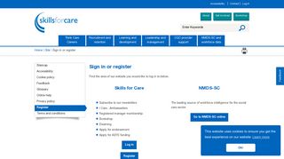 Sign in or register - Skills for Care